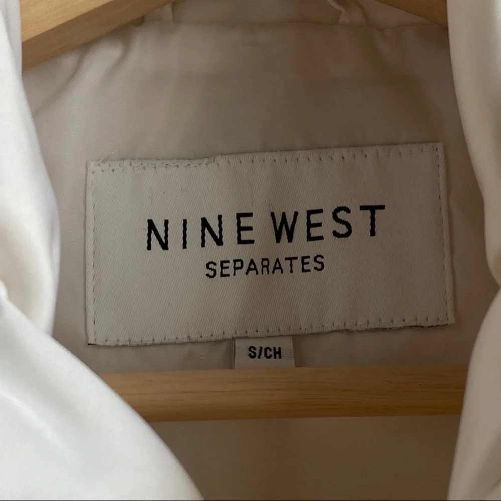 Nine West Winter White Puffer Down Vest - Picture 3 of 7
